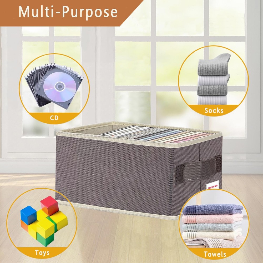 CD/DVD storage box Universal, stackable CD/DVD organizer with lid, Blu-ray di...