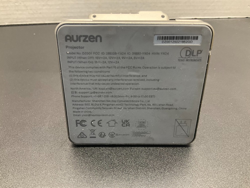 Aurzen ZIP Tri-Fold Mini Projector DZ001 (A4)