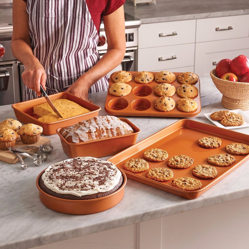Gotham Steel Copper Nonstick Bakeware - Baking Pans, Cookie Sheets & Much More!