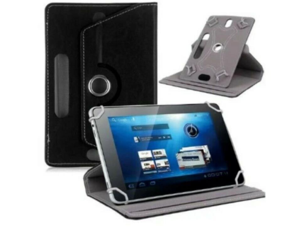 Folio Leather Case stand Cover 7" 8" 9" 10" Black Fits Universal Android Tablet