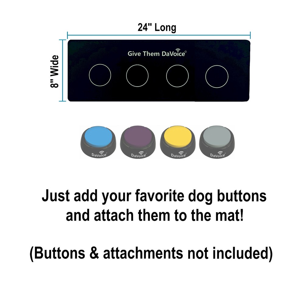 DaVoice Dog Button Mat Only (Holds 4) Voice Recording Button Pet Training Buzzer