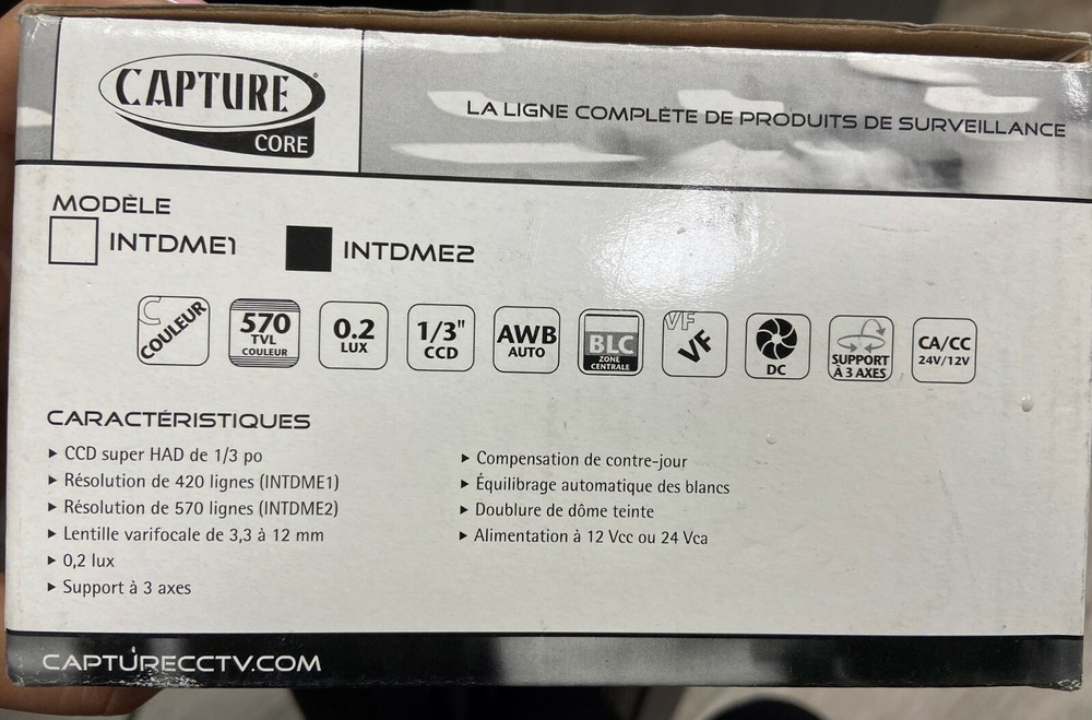 Capture Core Intme Series High Resolution Indoor Dome Camera