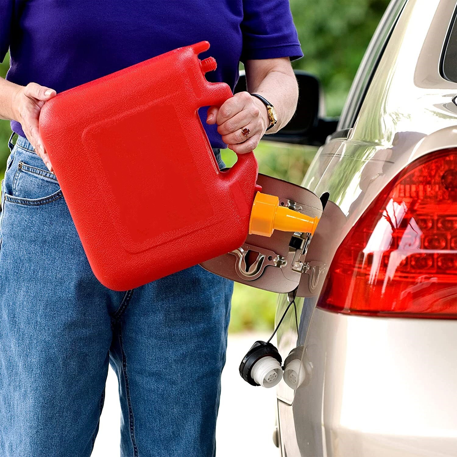 2X Replacement Gas Can Spout Nozzle Vent Kit for Plastic Gas Cans Old Style Caps