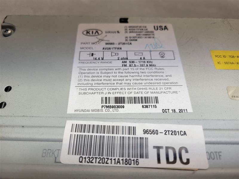 2011-2013 Kia Optima Navigation Display Screen 965602T201