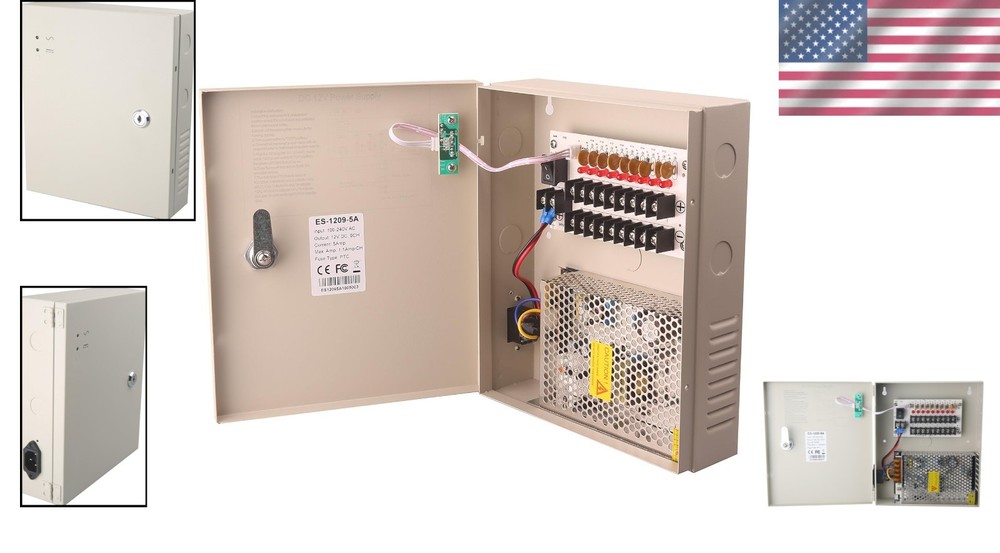DC12V Regulator CCTV Power Supply Box with 9 Outputs
