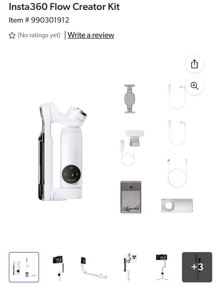 Insta360 Flow Creator Kit Axis Gimbal Stabilizer for Smartphones
