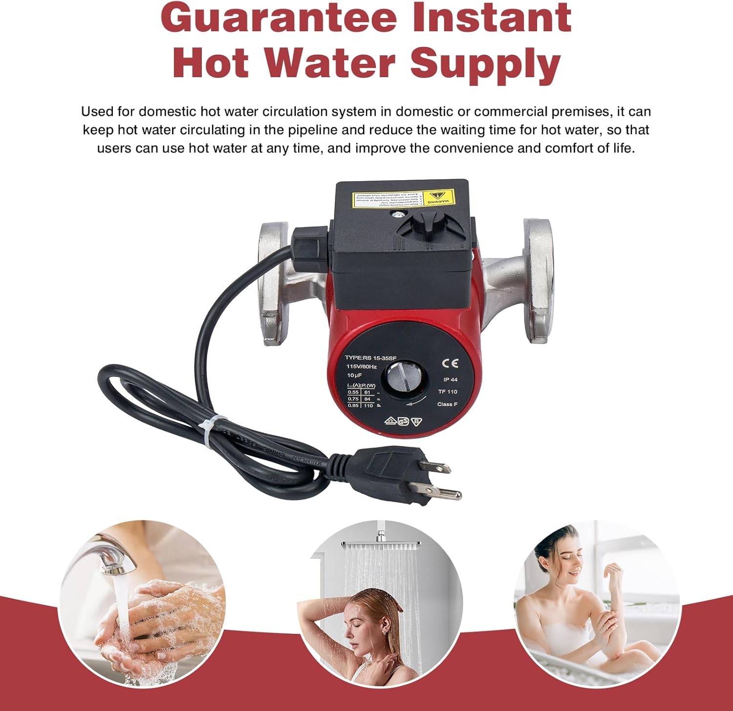 Open Box 59896772 Stainless Steel 3-Speed Circulator Pump Ups15-35 SFC Grundfos