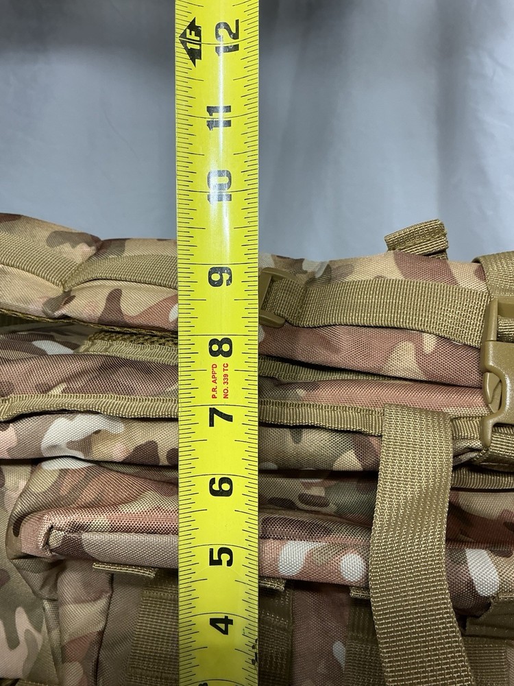 XL Camo Tactical Backpack With Rifle Storage Pouch