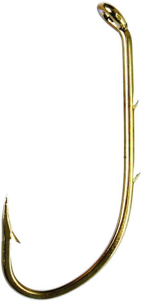 2 Packs Eagle Claw 181A BaitHolder Fish Hooks - Bronze - Size 2