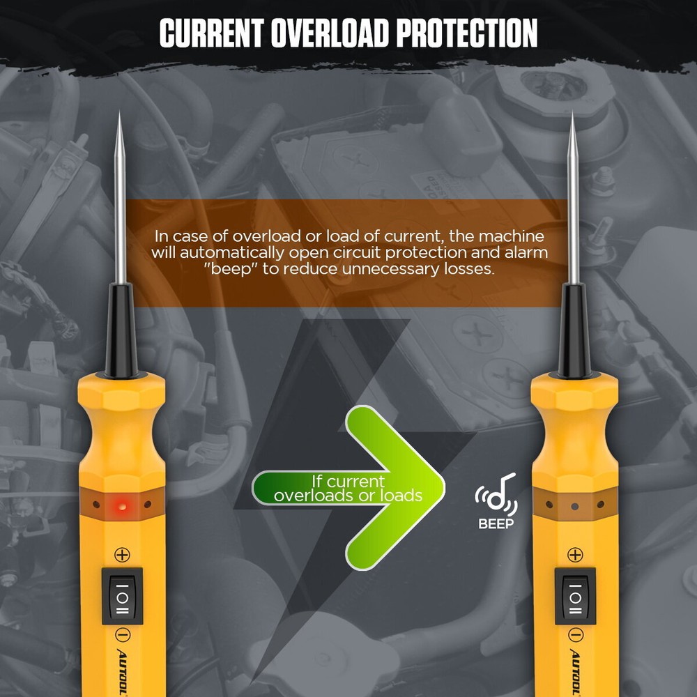 AUTOOL BT160 12V 24V Probe Car Electrical Circuit Tester Current Power Teste