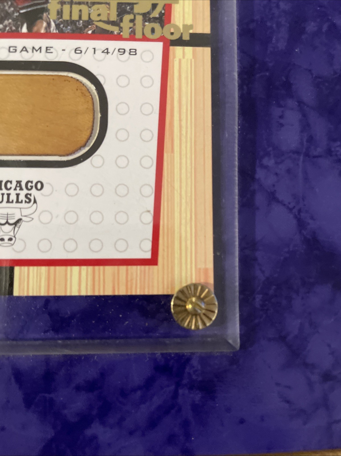 Michael Jordan, 2000 MJ’s Final Floor Jumbo Card on Plaque with UD MJ23 Card