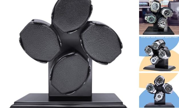 4 Watch Winder for Automatic Watches Watch Box Automatic Winder Use USB Cable