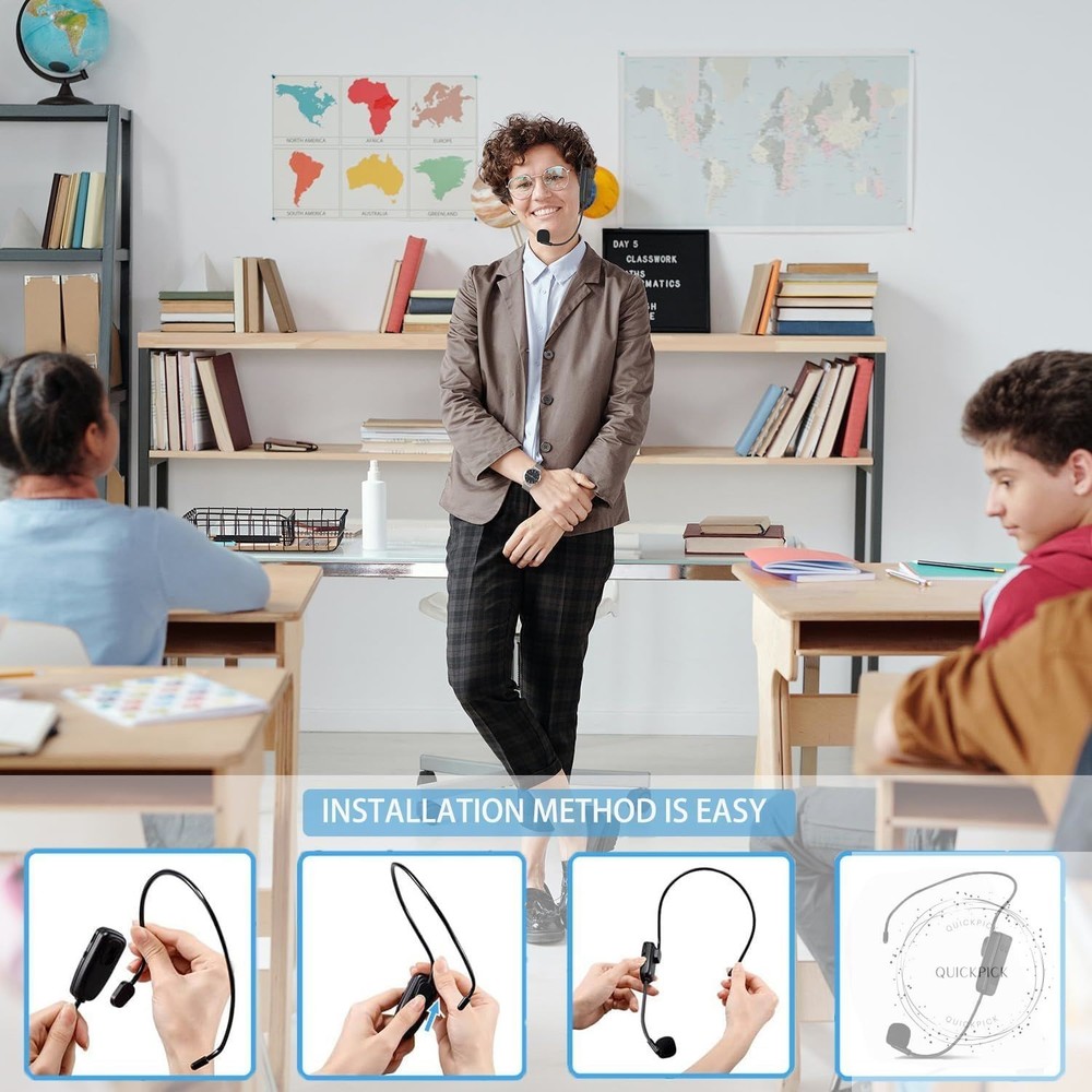 Wireless Saxophone Microphone System, Clip on Instrument Microphone Suitable for