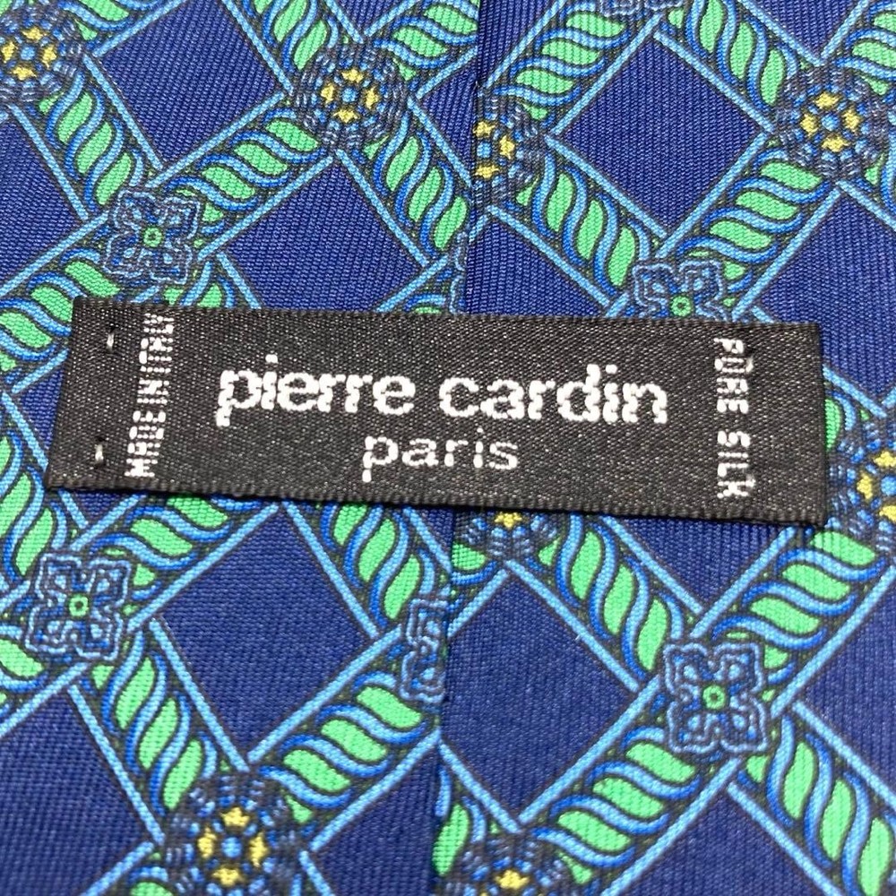 good pierre cardin tie logo lattice blue