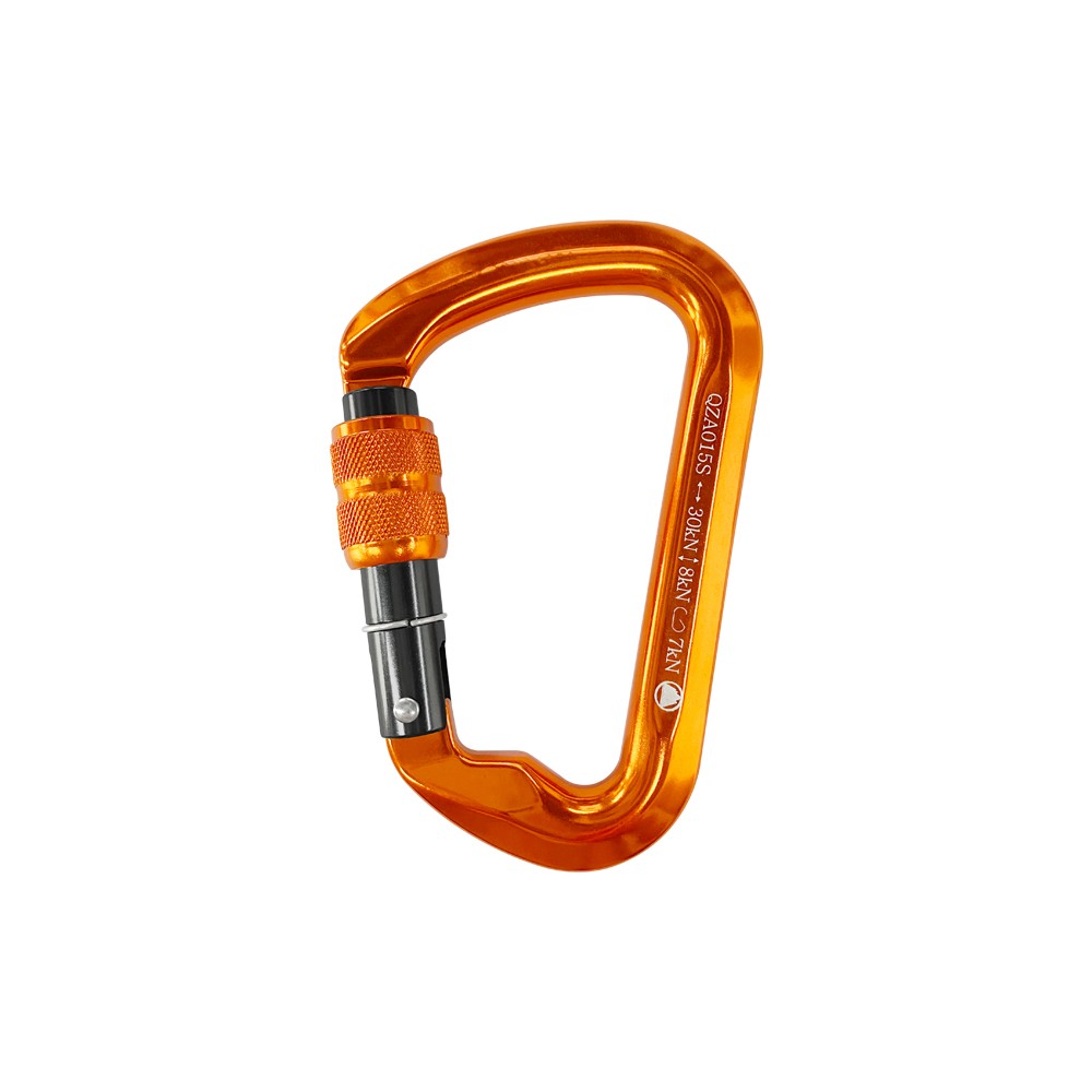 1-5 PCS 30KN Carabiner Twist Gate Screw Locking Aluminum D Ring Rock Climbing