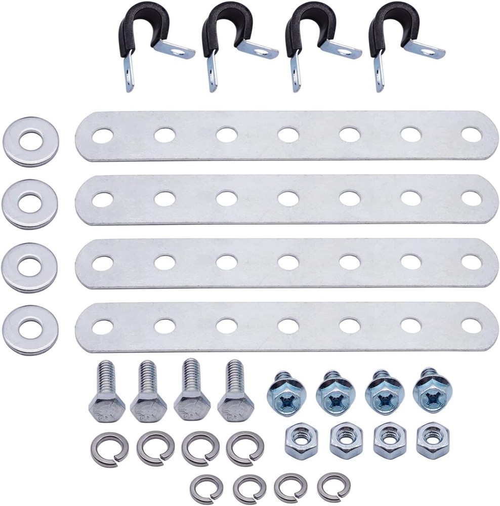 253 Universal Engine Oil Cooler Mounting Bracket Kit, Metal, Silver, Universal