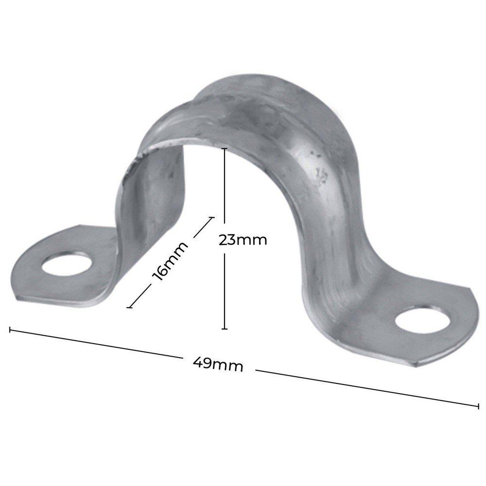 5x DETA 20mm Metal Conduit Saddle - Single Pack
