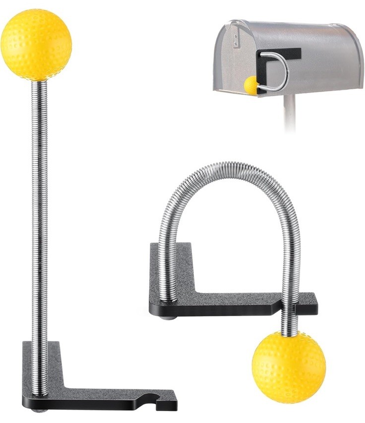 NEW Feekon 2Pk Yellow Mailbox Mail Arrival Notification Alert Indicator Device