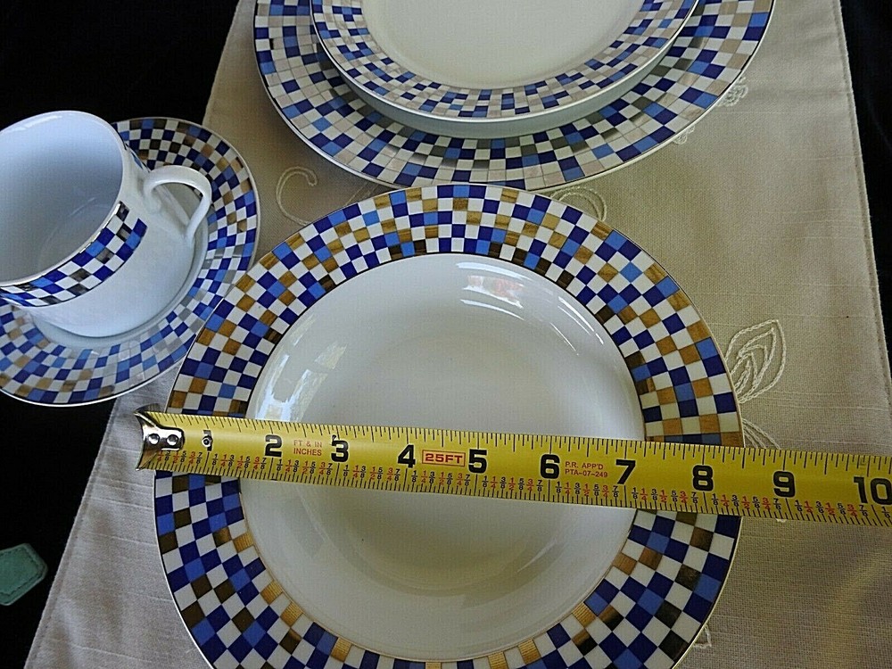 DESIGN GUILD Avalon Blue Place Setting 5 Pieces