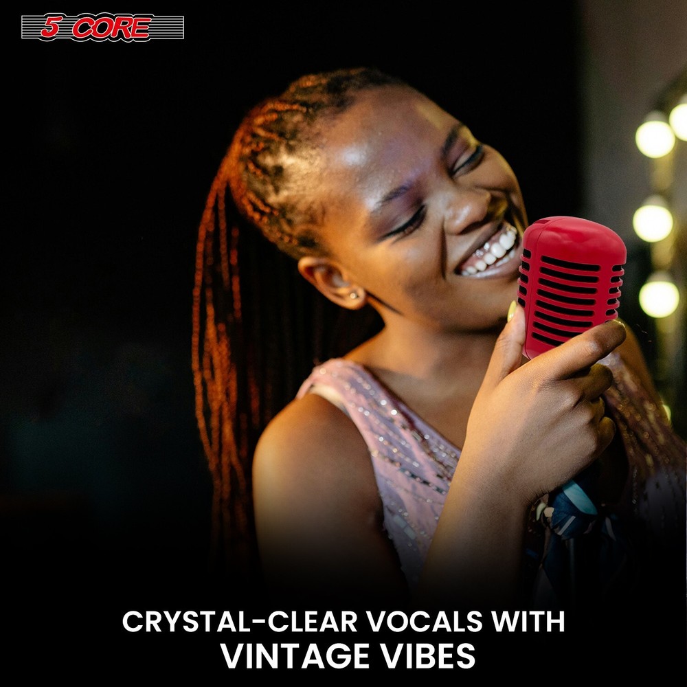 5Core Vintage Microphone Classic Dynamic Professional XLR Studio Retro Style Mic