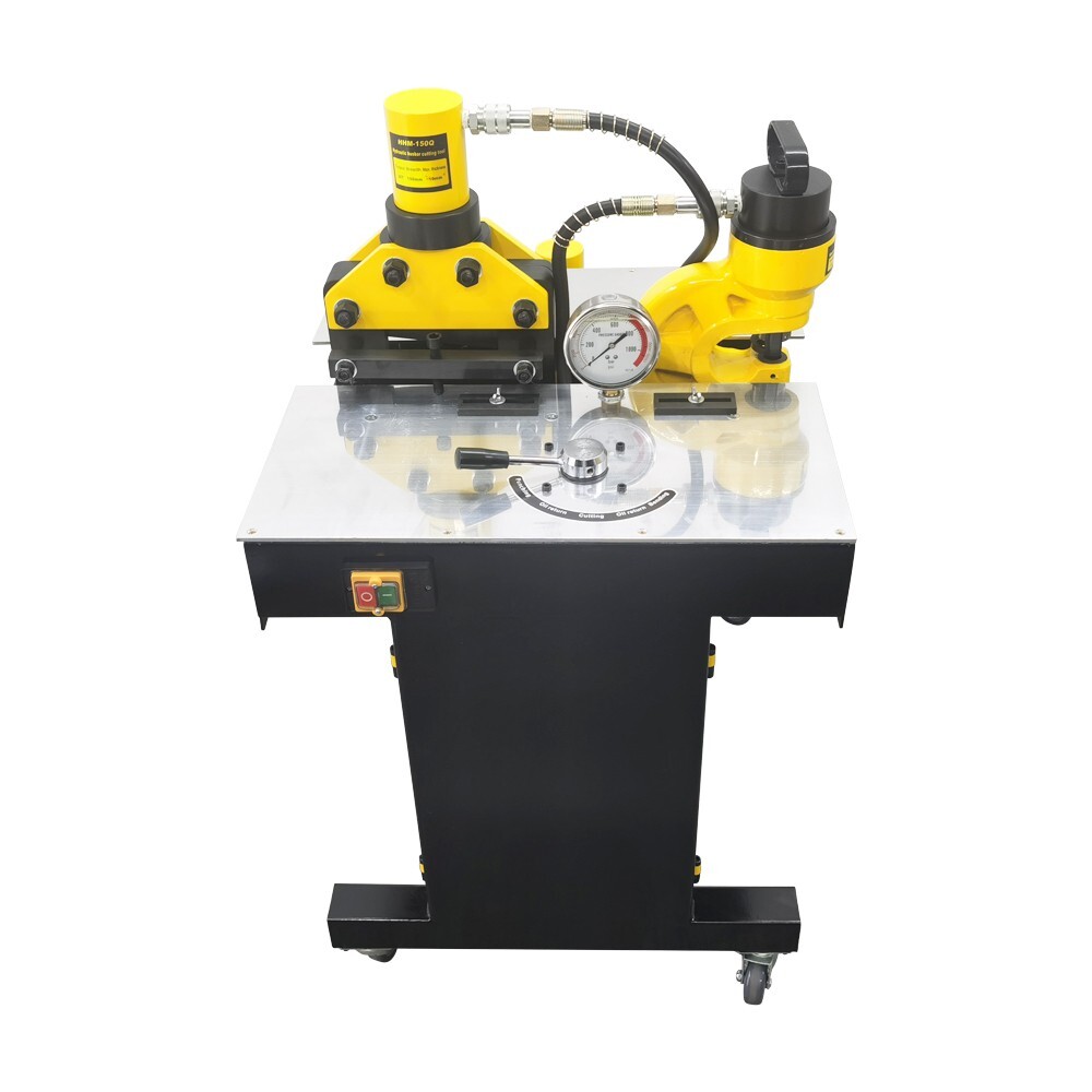 900W Electric Busbar Processor Machine 3in1 Cutter Puncher Bender Bus Processing