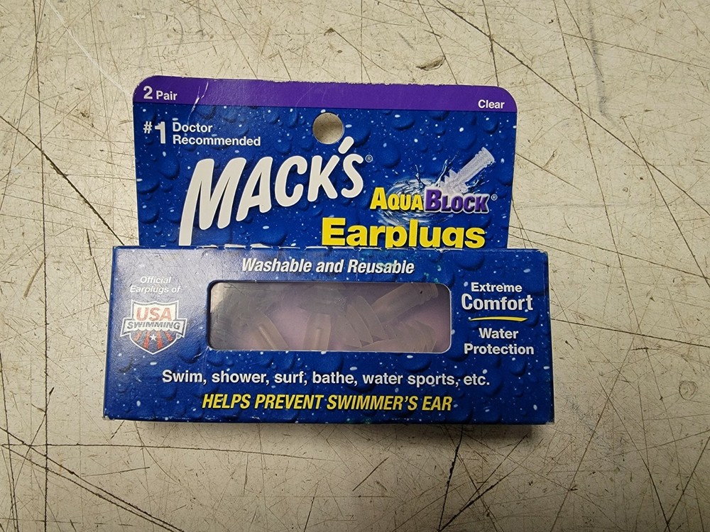 Mack's Aqua Block Ear Plugs 2 Pair