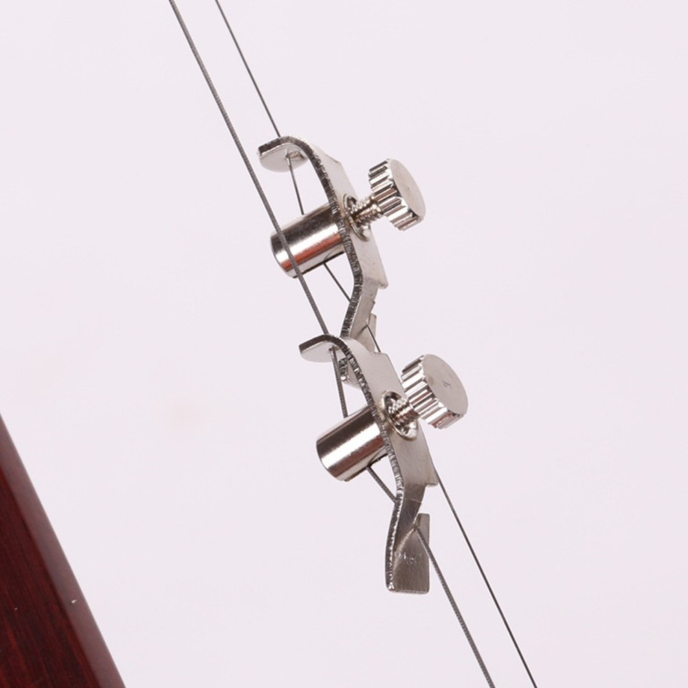 4pcs Professional Erhu String Adjusters Durable Erhu Adjustment Tools (Silver)