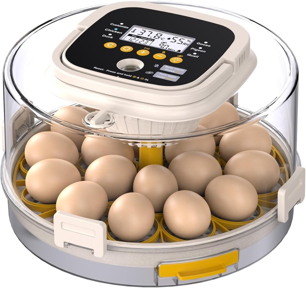 18 Egg Incubator Auto Turning Temp & Humidity Control Smart Hatcher