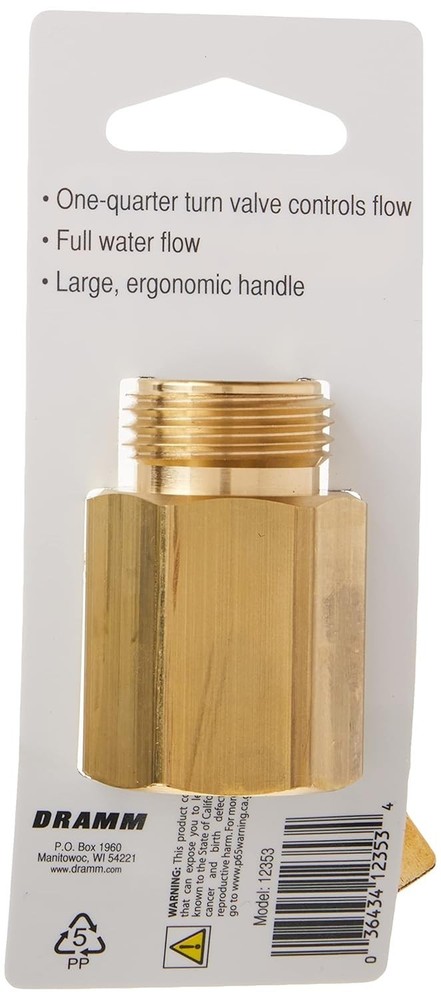 Durable Brass Shut-Off Valve - Full Flow Construction