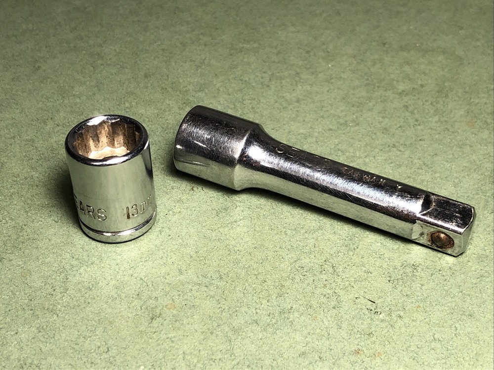 Sears | 3" Socket Extension & 13mm 12-Point Socket | 3/8" Drive | Taiwan