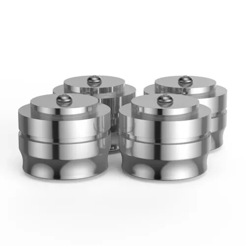 4*Aluminum alloy HiFi Audio Speaker Isolation Feet AMP Turntable Base Pad Silver