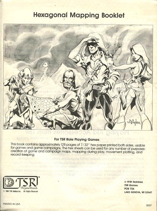 HEXAGONAL MAPPING BOOKLET 8007 COMPLETE EXC! Vintage D&D TSR Dungeons Dragons