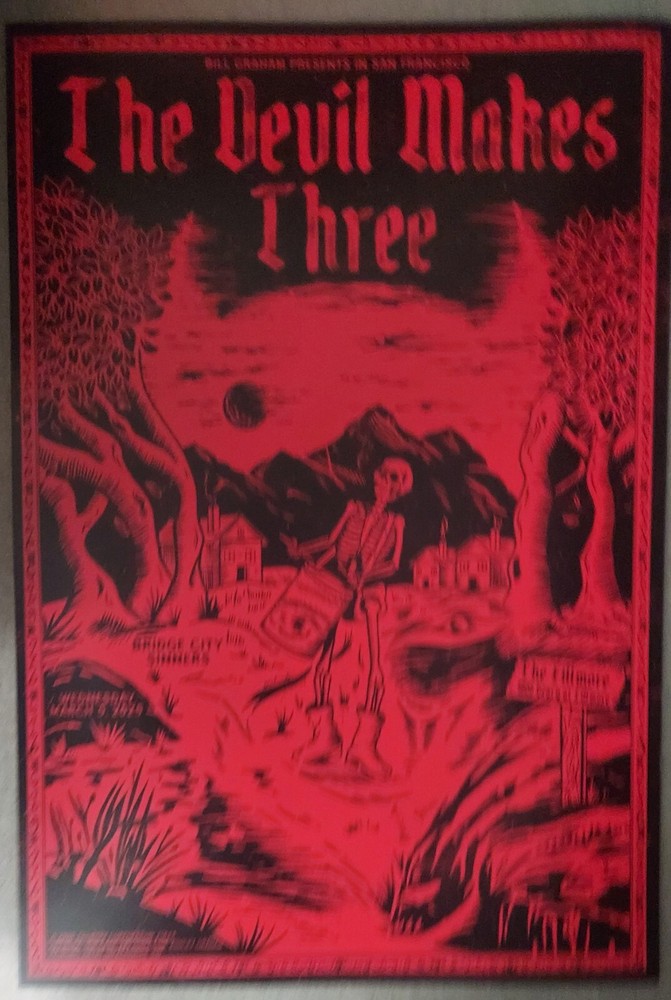 Mint THE DEVIL MAKES THREE BRIDGE CITY SINNERS 3 Fillmore Poster 2025