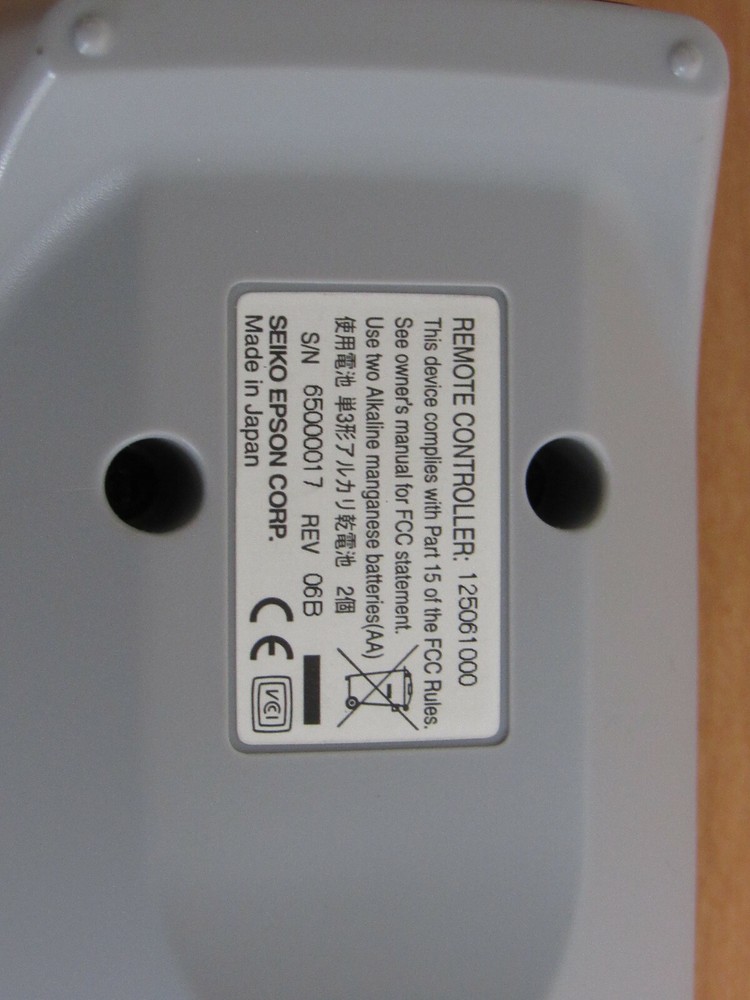 Genuine Epson 125061000 Projector Remote Control - Tested Working