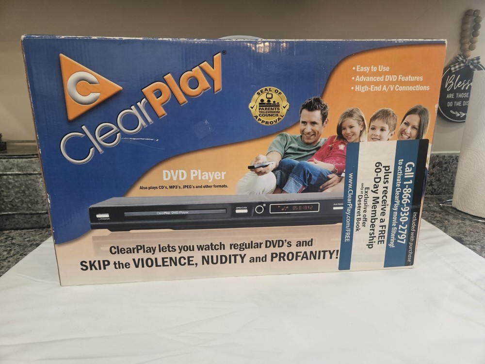ClearPlay Anccor CP-427 Content Filter DVD Player CD USB Skip Violence Profanity