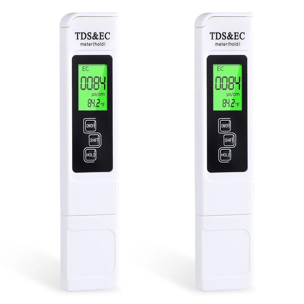 2PC TDS Water Quality Meter Digital Tester Testing Kits Drinking Water 0-9990PPM