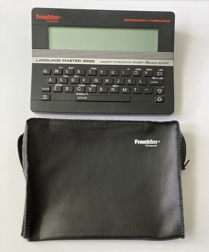 VTG Franklin LM-3000 Language Master Dictionary w/ box & case - Tested Working