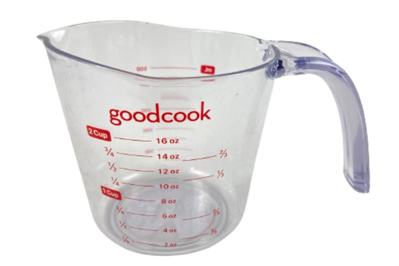 Goodcook Kitchen Tools Set 2-Cup Measuring Cup & Red Handheld Grater
