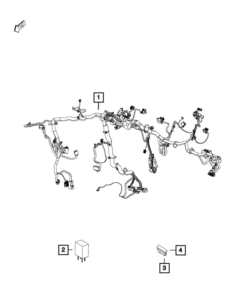 Genuine Mopar Instrument Panel Wiring 68225981AF