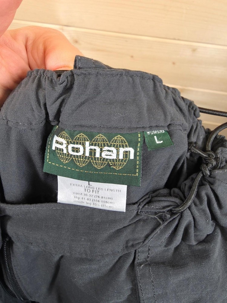 Rohan Uplanders Trousers Mens Large Grey Multilight Plus Hiking Walking