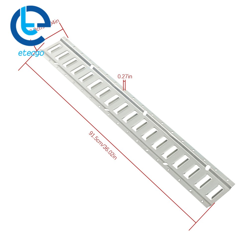 4x 3' Silver E Track Rails Galvanized Steel Construction For Freight Trailers