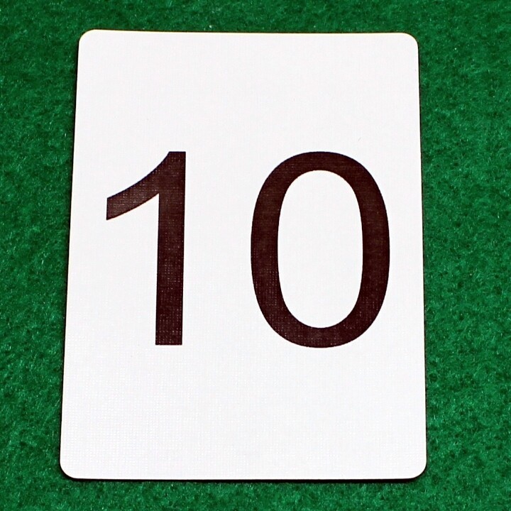 Number 10, Bicycle Printed Gaff Card, Blue