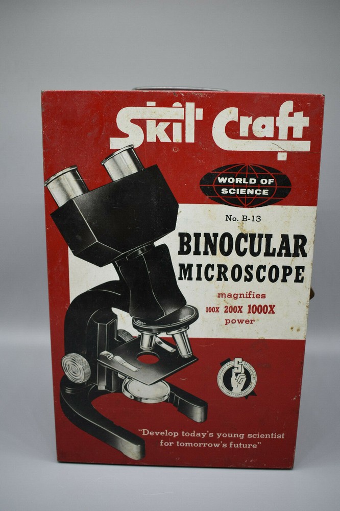 Skil Craft Binocular Microscope Metal Tin Box- No microscope- No B-13