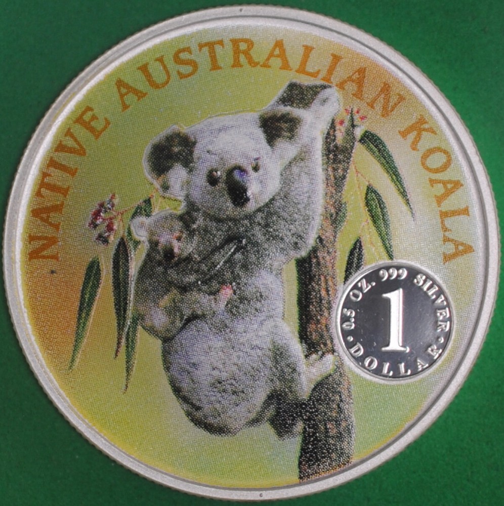 2002 Cook Islands Dollar Proof.999 Silver Koala