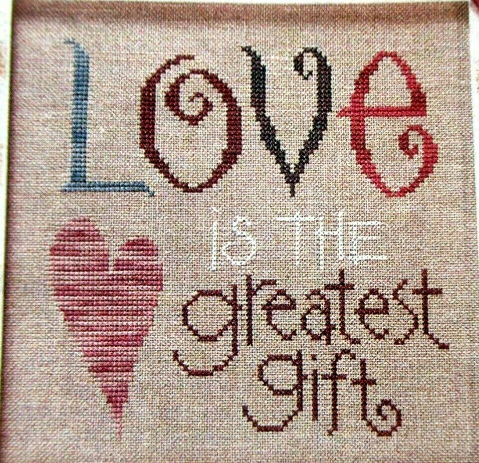 Love Greatest Gift Grows From Heart Rose Heart Initials CROSS STITCH PATTERNS
