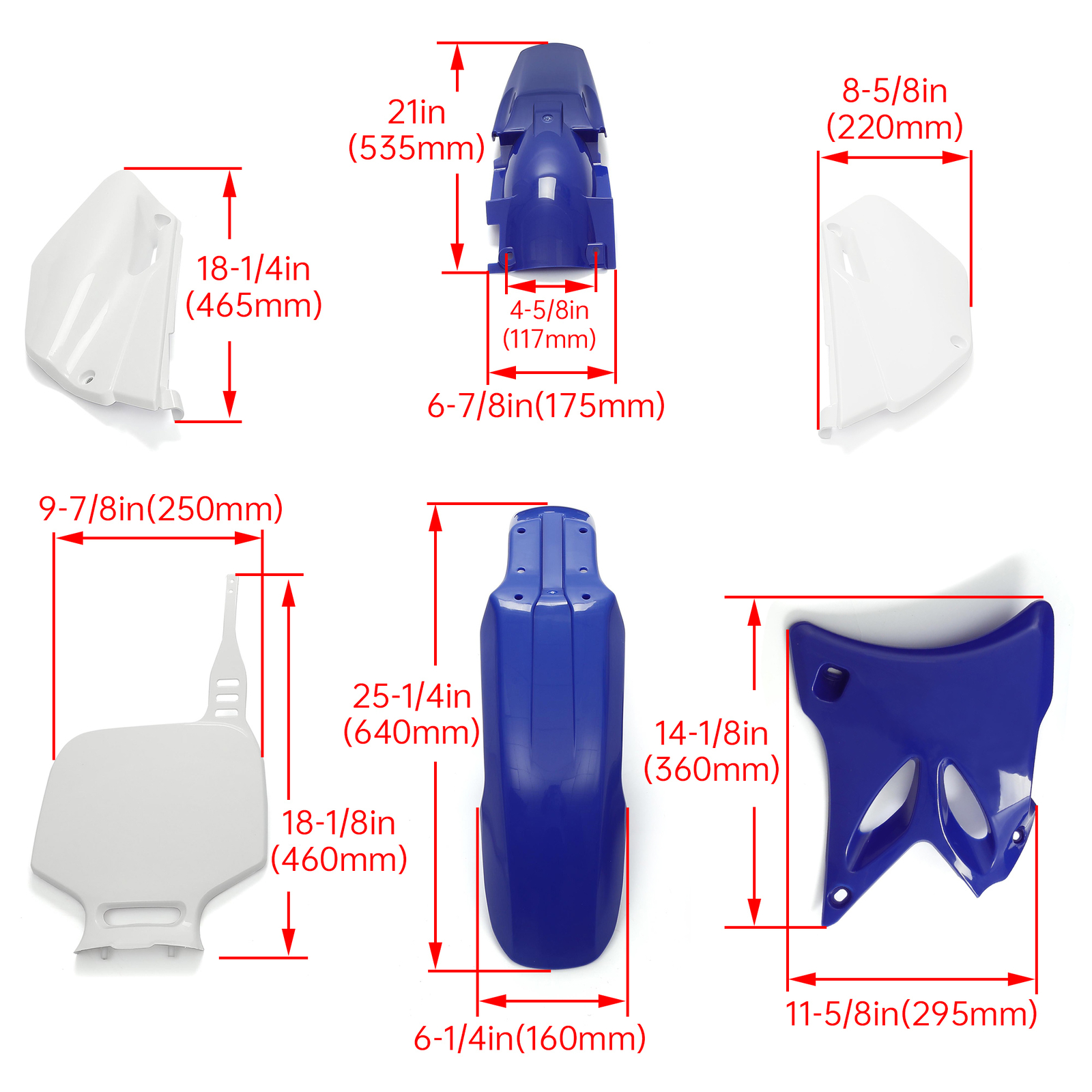 For Yamaha YZ85 2002-2014 Complete Plastics Kit Side Cover Fender Body Fairing