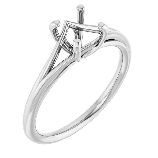 Semi Mount Ring Setting Cushion 11mm 925 Sterling Silver