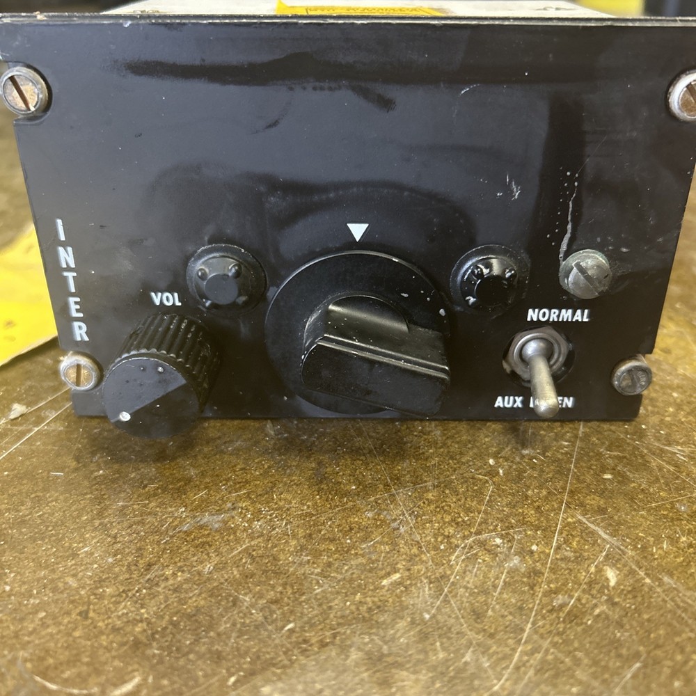 Authentic U.S. Military Aircraft Intercom Control Panel SN 7296