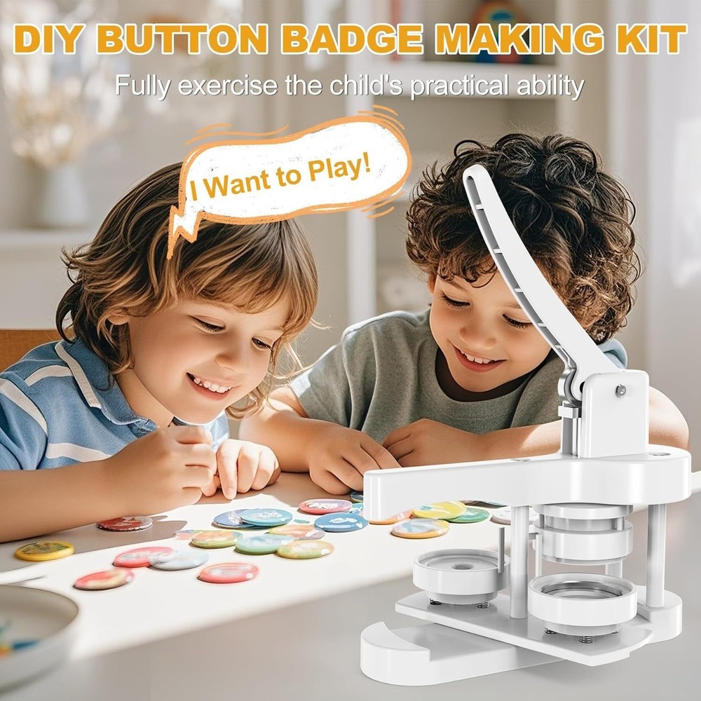 Button Maker Machine, Pin Maker Machine, Button Press Machine, (58mm/2.25inch)