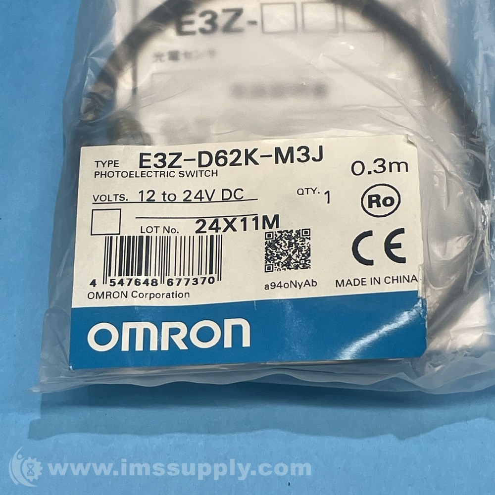 Omron E3Z-D62K-M3J Compact Photoelectric Sensor FNOB